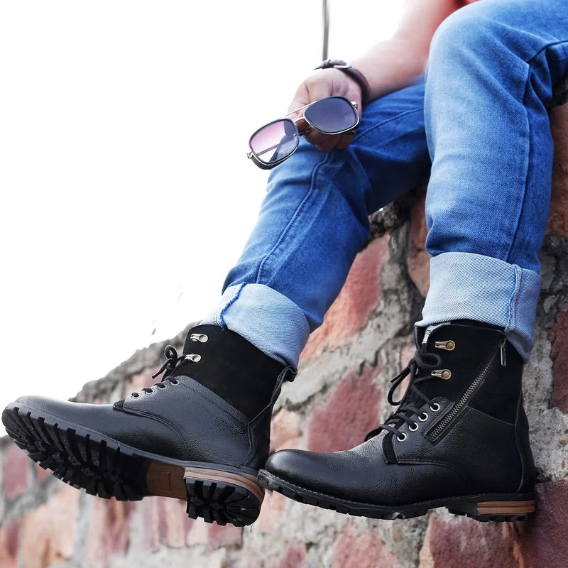 Bacca Bucci Black Tron Boots for Men | Best Price UAE